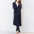 thumbnail image 1 of Long Duster Cardigan for Women Long Sleeve Thumb Hole Loose Comfort Knit Cover Up Jacket for Summer Dress Layering Outerwear Navy XXL, 1 of 4