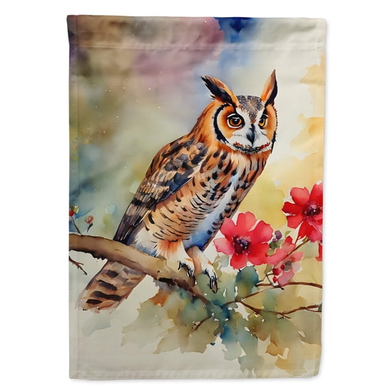 Long-Eared Owl House Flag 28 in x 40 in