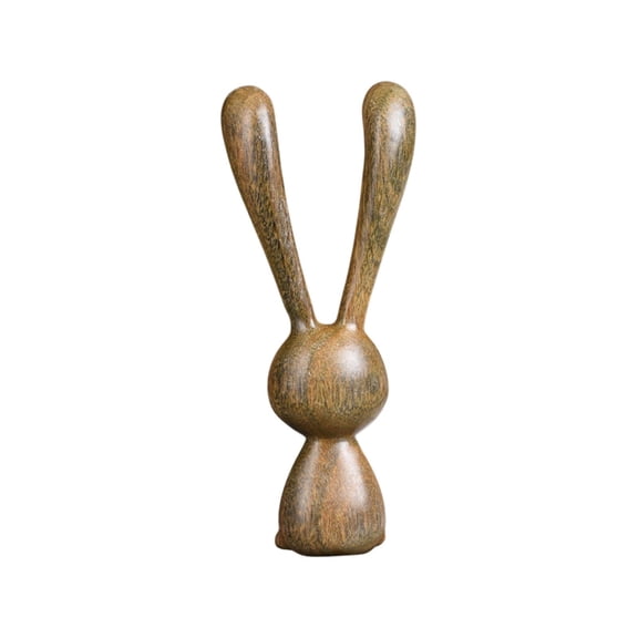 Long-Eared Rabbit Wooden Massage Tool, Multifunctional Acupressure Ornament for Body and Head, Personalized Rabbit-Shaped Home Decor for Relaxation and Self Care Gifts
