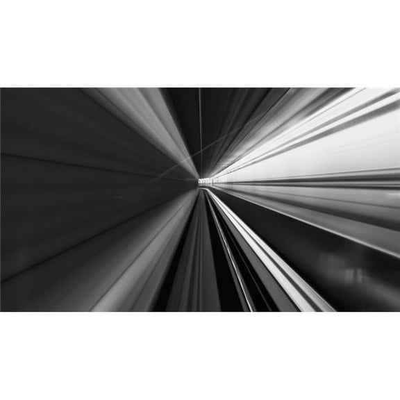 Long Exposure While Taking Underground Transportation Giving A Time Warp Feel - Seattle Washington United States of America 4 Poster Print - 40 x 22 in. - Large