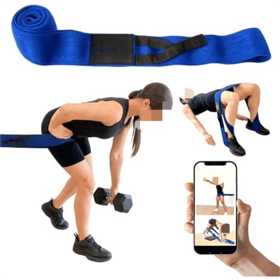 Long Fabric Resistance Band with Door Anchor - Full Body Resistance Band for Working Out and Physical Therapy - Heavy Strength Exercise Band$$Sport & Recreation Other