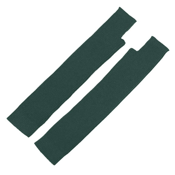 Long Fingerless Knitted Mittens with Thumb Sleeve for Women Warm Wrist Warmer Arm Gloves