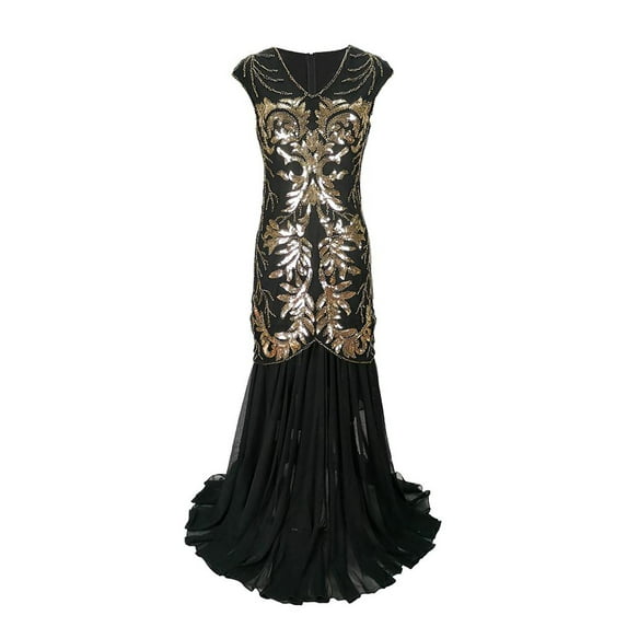 Long Flapper Dresses 1920 Maxi Dress Vintage 1920S Clothing