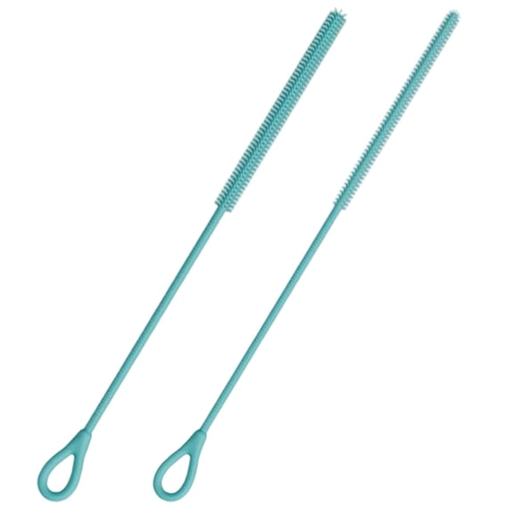 Long Flexible Silicone Cleaning Brush Upgraded Reusable Bending Design For Cup Lid Bottle Jar Kitchen Use Durable Efficient Tool 2PCS