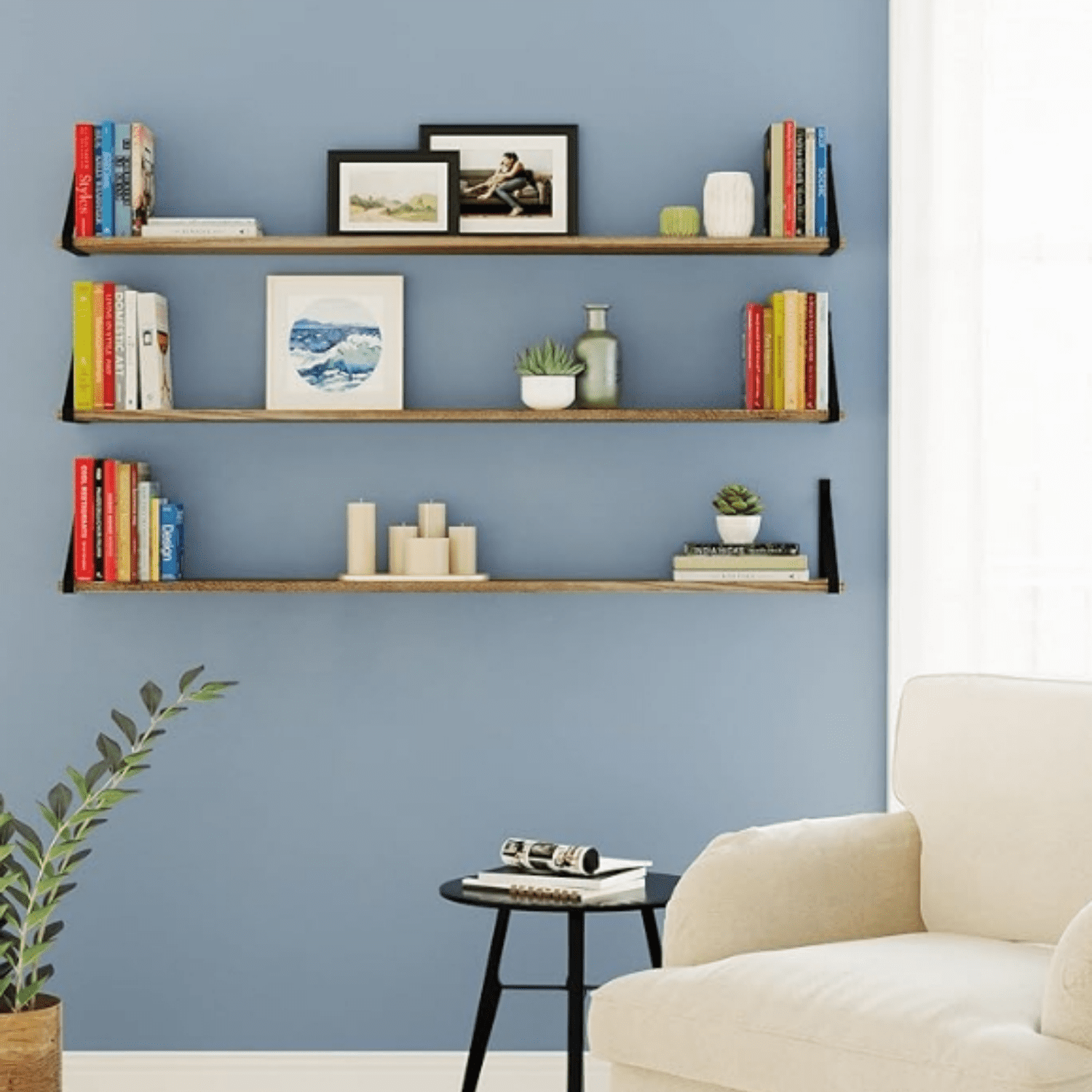 Long Floating Shelves, Wall Bookshelf Living Room D r Book Shelves for