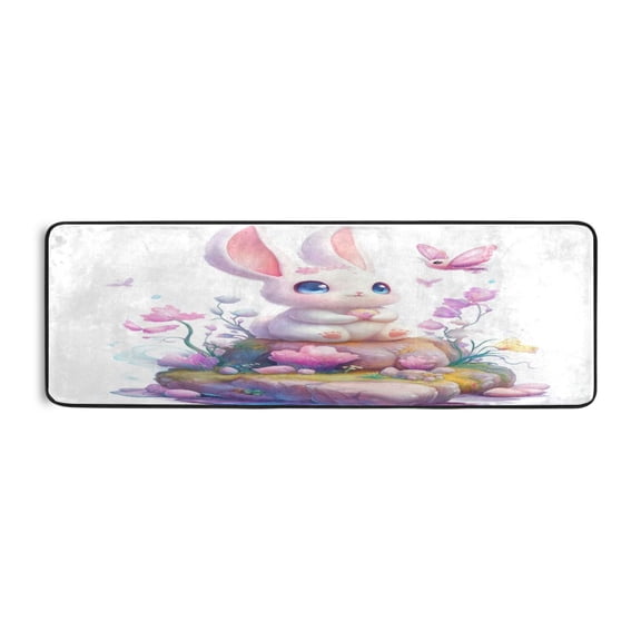 Long Floor Mat Hallway Carpet 72x24 Inch Area Carpet Non-slip Entrance Carpet Washable Door Mat Kitchen Bedroom Living Room Beautiful Cartoon Elf