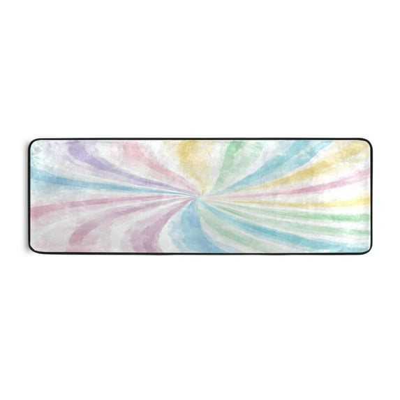 Long Floor Mat Hallway Carpet 72x24 Inch Area Carpet Non-slip Entrance Carpet Washable Door Mat Kitchen Bedroom Living Room Colorful Beauty Vortex
