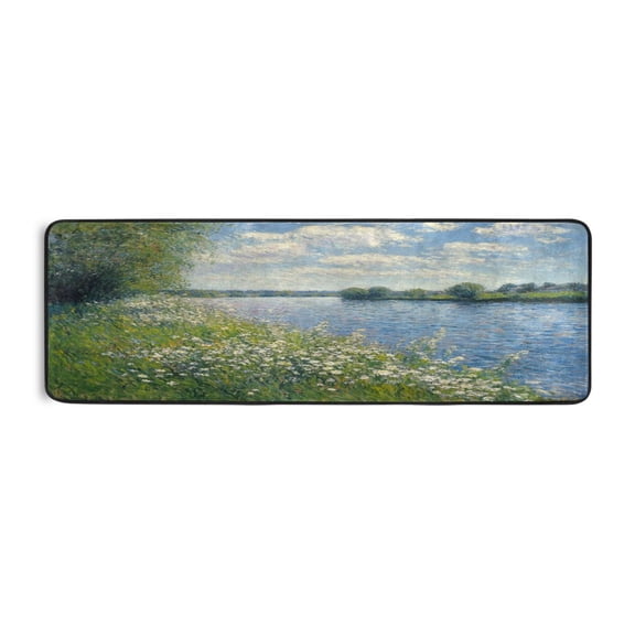 Long Floor Mat Hallway Carpet 72x24 Inch Area Carpet Non-slip Entrance Carpet Washable Door Mat Kitchen Bedroom Living Room Oil Painting Lake