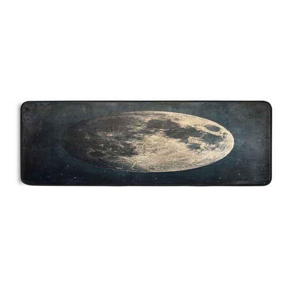 Long Floor Mat Hallway Carpet 72x24 Inch Area Carpet Non-slip Entrance Carpet Washable Door Mat Kitchen Bedroom Living Room Pretty Grey Moon