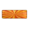 thumbnail image 1 of Long Floor Mat Hallway Carpet 72x24 Inch Area Carpet Non-slip Entrance Carpet Washable Door Mat Kitchen Bedroom Living Room Pretty Orange Stripes, 1 of 7