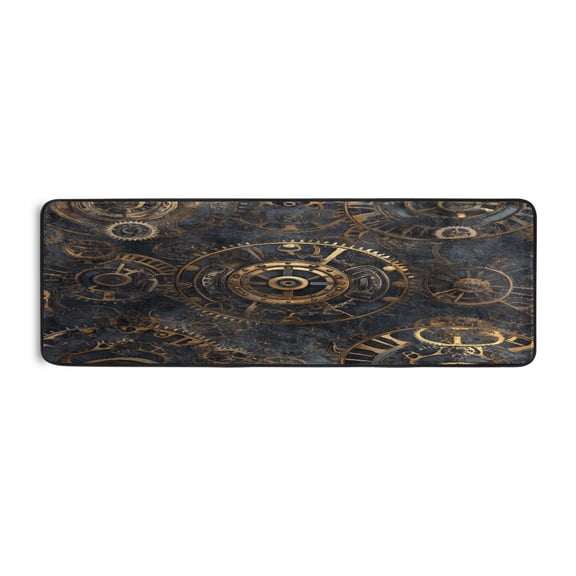 Long Floor Mat Hallway Carpet 72x24 Inch Area Carpet Non-slip Entrance Carpet Washable Door Mat Kitchen Bedroom Living Room Steampunk Gears