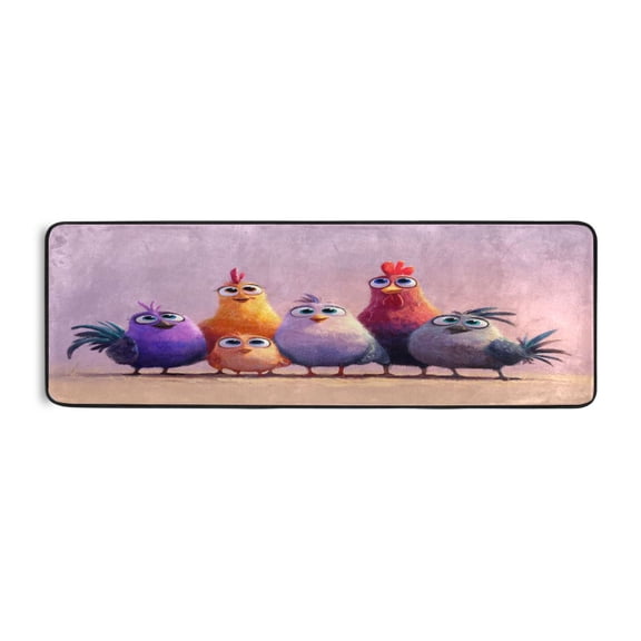 Long Floor Mat Runner Rug Hallway Carpet Door Mat Bedroom Floor Mat Living Room Floor Mat Durable and Anti-slip Cartoon Chick Group