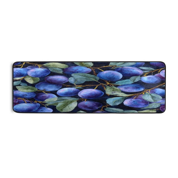 Long Floor Mat Runner Rug Hallway Carpet Door Mat Bedroom Floor Mat Living Room Floor Mat Durable and Anti-slip Deep Blue Plum
