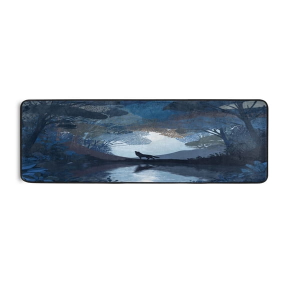 Long Floor Mat Runner Rug Hallway Carpet Door Mat Bedroom Floor Mat Living Room Floor Mat Durable and Anti-slip Flat Vector Animal Silhouette