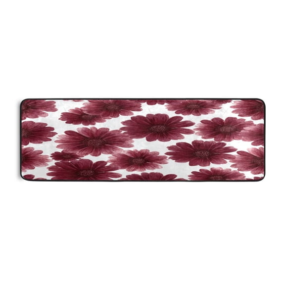Long Floor Mat Runner Rug Hallway Carpet Door Mat Bedroom Floor Mat Living Room Floor Mat Durable and Anti-slip Seamless Pattern Maroon