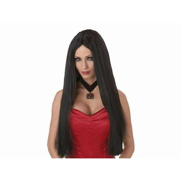 Long Flowing Costume Wig - Black