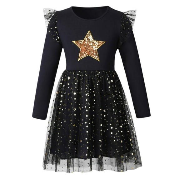 Long Frocks for Girls 4 Years Tween Knit Dresses Children's Mesh Dress Dress Stylish Little Girl Dress