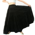 thumbnail image 1 of Long Full Gypsy Tribal Belly Dance Skirts Wear with Elastic Waist Black, 1 of 3