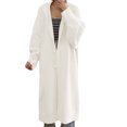 thumbnail image 1 of Long Fuzzy Cardigan for Women Oversized Open Front Solid Color Hooded Sweater Long Sleeve Soft Cozy Warm Trendy Coat, 1 of 4