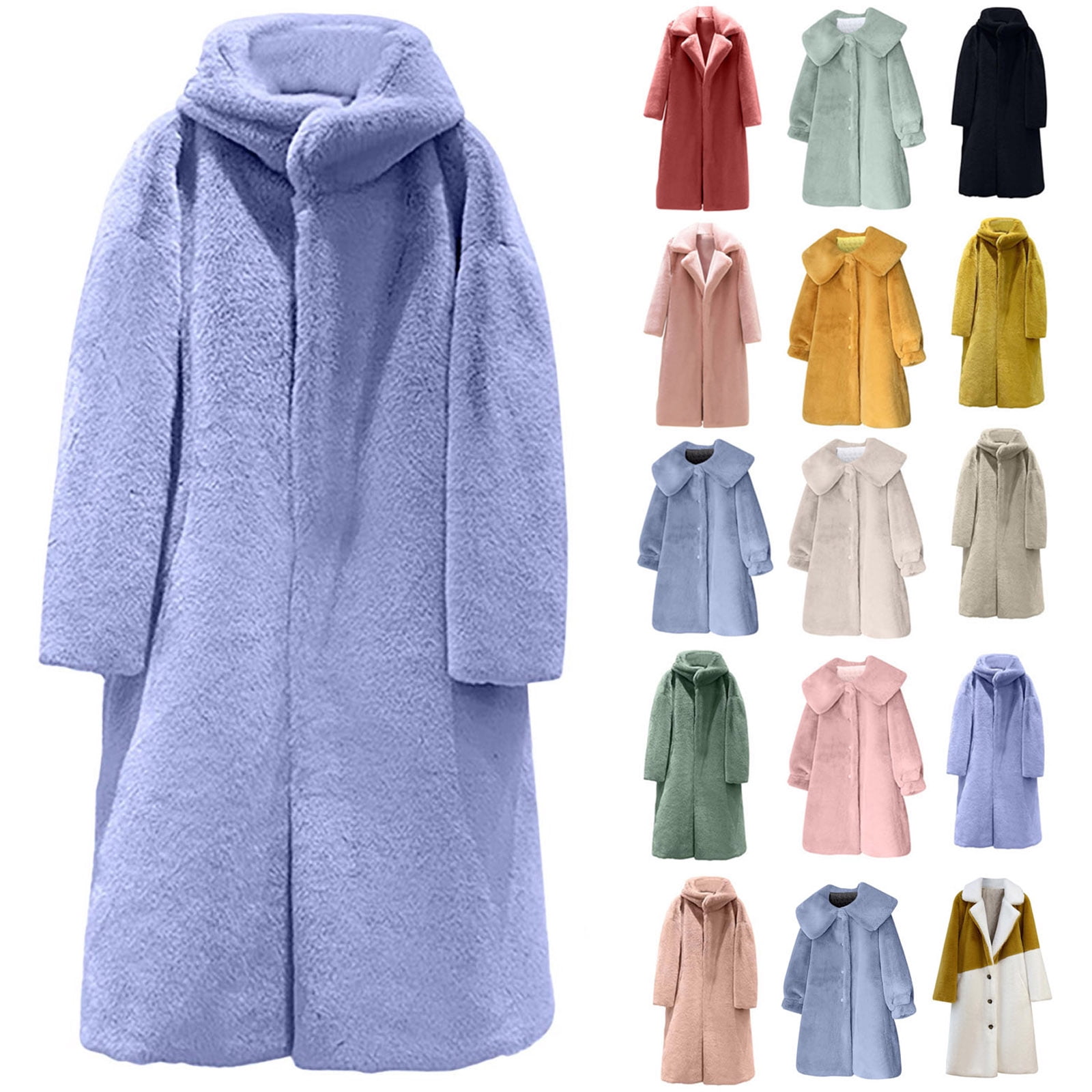 Long fuzzy jacket deals