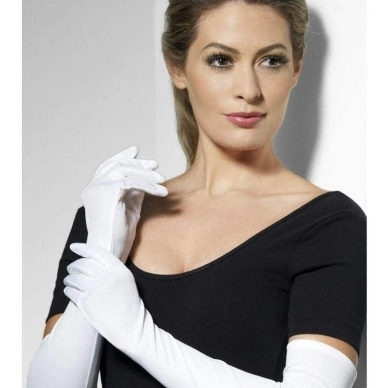 Black Jersey Long Gloves Adult Black 52cm Black Jersey Long Gloves Adult Black 52cm