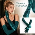 thumbnail image 1 of Long Gloves Costume Women Long Satin Opera Gloves Elbow Length, 1 of 4