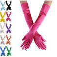 thumbnail image 1 of GPOECD Long Gloves Women Satin Elbow Length Finger Mittens 1920S Opera Bridal Dance, 1 of 7