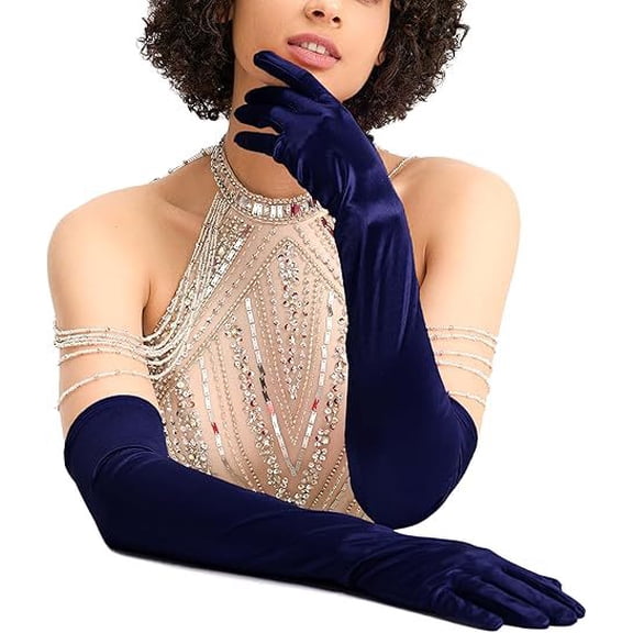 Long Gloves for Wedding Party Flapper Evening Gloves Women Stretchy Bridal Accessories