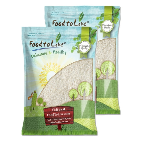 Long Grain White Rice, 24 Pounds — Kosher, Raw, Vegan — by Food to Live