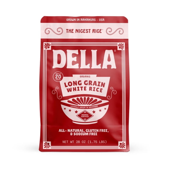 Della Long Grain White Rice Organic, 28oz