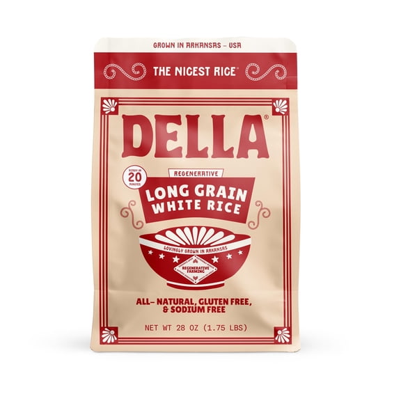 Della Long Grain White Rice Regenerative, 28oz