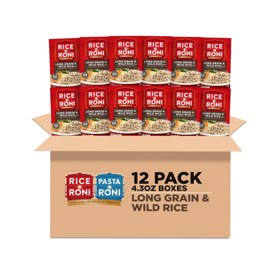 Long Grain & Wild Rice with Herbs, 4.3 Ounce Pack of 12