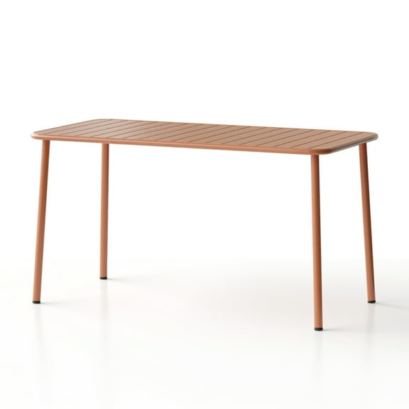 Long Green Outdoor Dining Table - Waterproof Villa/Courtyard Table for Leisure & Entertaining