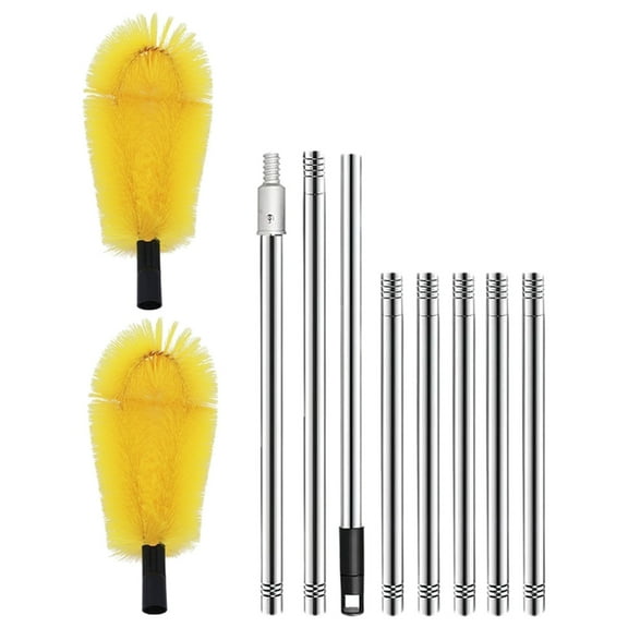 Long Gutter Cleaning Tool from The Ground Gutter Cleaning Tool with Brush Head Drainage Grooves Cleaning Tool