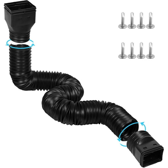 Long Gutter Downspout Extensions Flexible, Drain Downspout Extender, Down Spout Drain Extender, Gutter Connector Rainwater Drainage
