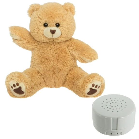 Long Hair Bear 8 inch Eco Stuffed Toy with Recorder Soft Plush with Interactive Sound