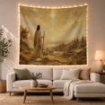 thumbnail image 1 of Long Hair Beard With Dressed Flowing Robe Walking, Mystical Fantasy for Space Lovers, Galaxy Room Decor, Housewarming Gift, Tapestry Wall Hanging for Bedroom and Dorm, 1 of 7