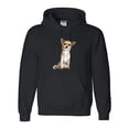 thumbnail image 1 of Long Hair Chihuahua Dog Pet Owner Cute Breed Tiny Animal Graphic Pullover Hoodie, up to size 5XL, 1 of 3
