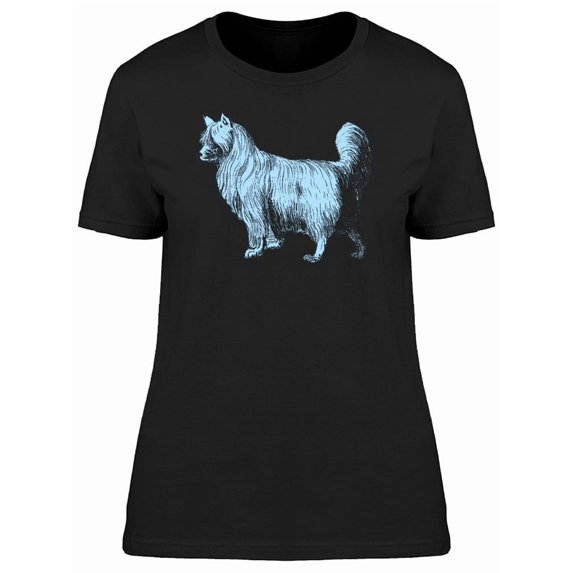 Long Hair Dog Blue Ink Tee Women's -Image by Shutterstock