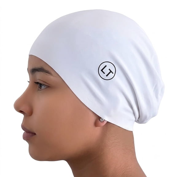 Long Hair Extra Large White Waterproof Silicone Swimming Cap for Women Men Dreadlocks Braids Afro Hair Extensions Weaves 8.8"x14"