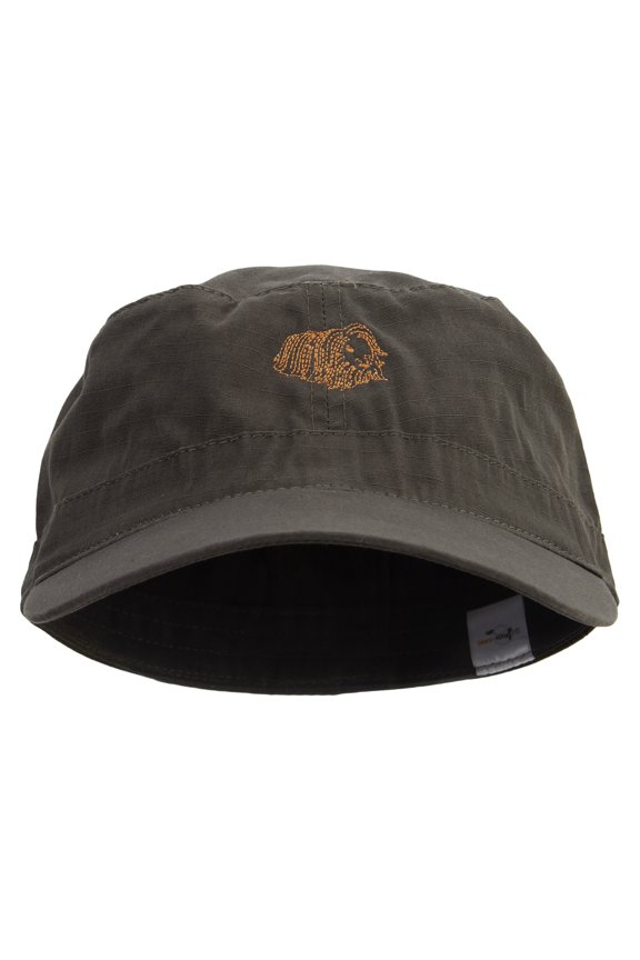 Long Hair Guinea Pig Embroidered Big Size Fitted Cotton Ripstop Military Army Cap - Olive 7/3/2004