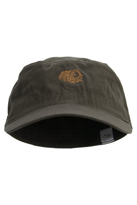 Long Hair Guinea Pig Embroidered Big Size Fitted Cotton Ripstop Military Army Cap - Olive 8