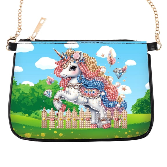 Long Hair Horse on the Prairie Diamond Art Painting Kit Bag Bag