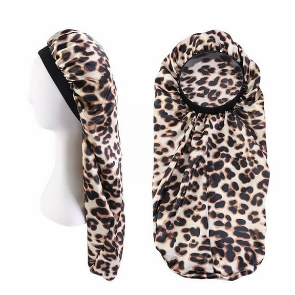 Long Hair Satin Nightcap - Long Braid Hair Care Cap for Salon Use - Ideal for Curly Hair and Styling Enhancement