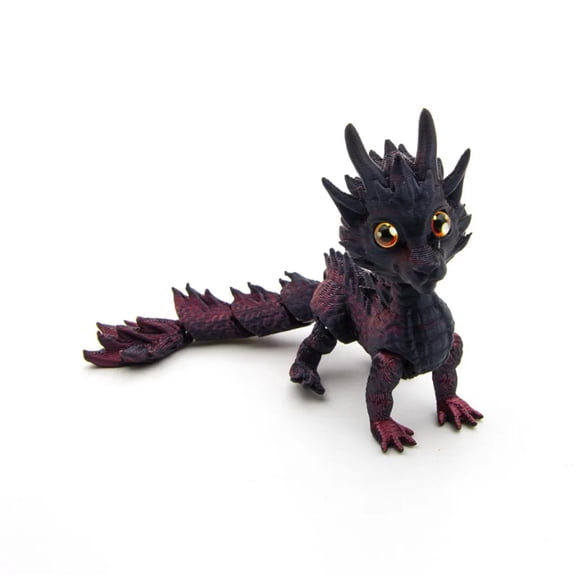 Long Haired 3D Printed Dragon Home Office Multi-color Dragon Model Movable Joint Crafts Dragon Action Figure Garden Decoration