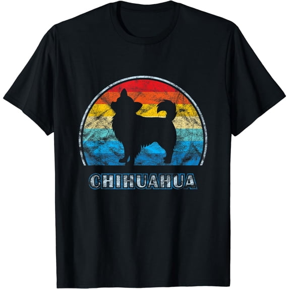 Long Haired Chihuahua Vintage Design Dog T-Shirt