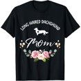 thumbnail image 1 of Long Haired Dachshund Dog Mom Silhouette Mother's Day T-Shirt, 1 of 4