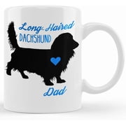 Long Haired Dachshund Mug Dachshund Dad Coffee Cup Long Haired Dachshund Gift Dachshund Longhaired Long Haired Dachshund Doxie Gift, Ceramic Novelty Coffee Mugs 11oz, 15oz Mug, Tea Cup,
