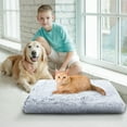 thumbnail image 1 of Long Haired Square Dog Bed Cat Mat Removable Washable Cover Non Slip Bottom Pet Bed Suitable For Large Medium Small Dogs And Cats, 1 of 6