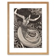 thumbnail image 1 of Long Haired Woman Dancing to Music in Boho Dress Artwork Framed Wall Art Print 9X7 Inch, 1 of 5